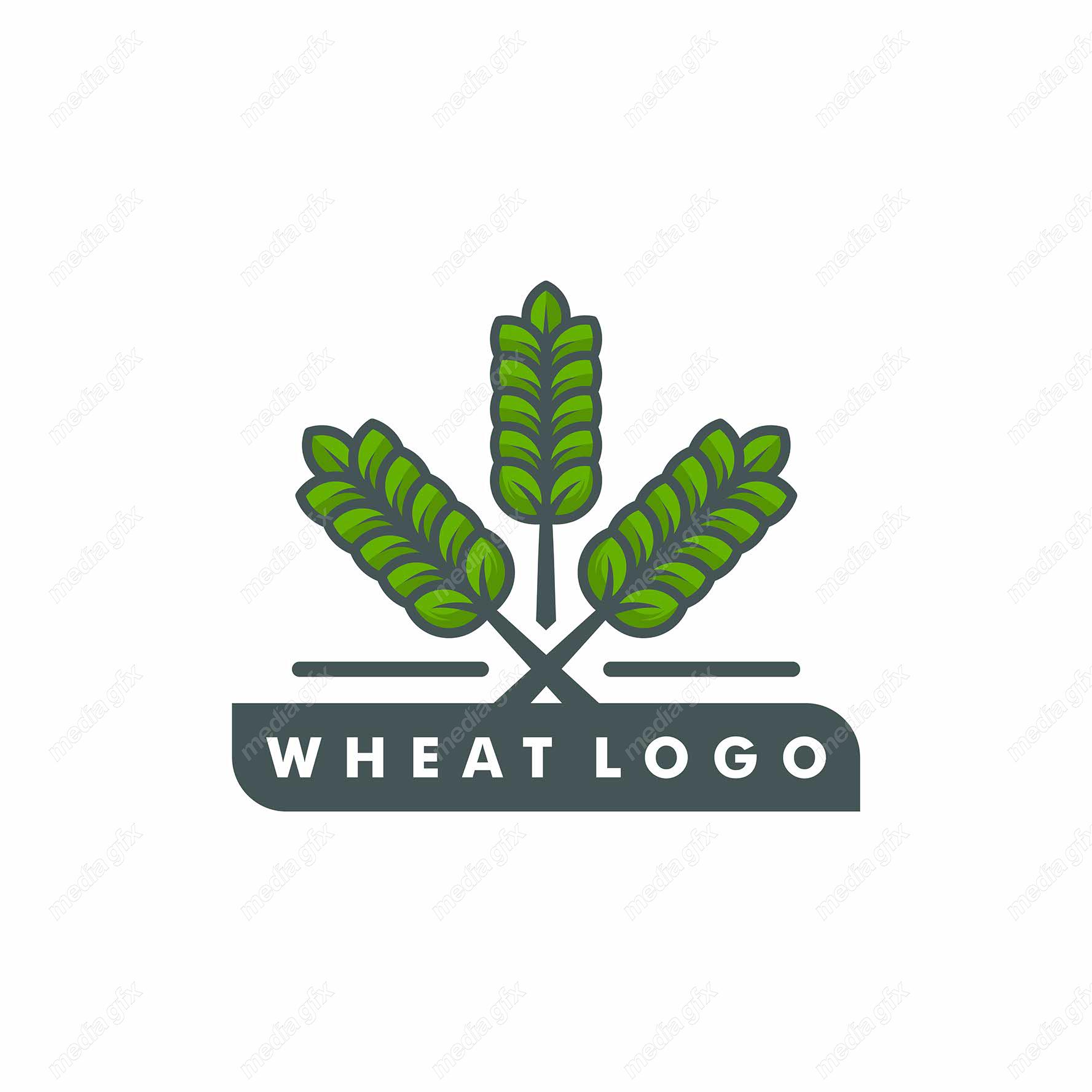 وکتور لوگو خوشه گندم و آرم کشاورزی MV000389