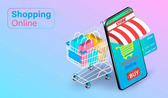 وکتور طرح تحویل توسط پیک و پستچی و خرید آنلاین و اینترنتی MV000418