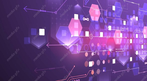 وکتور طرح پس زمینه تکنولوژی آینده مفهومی و انتزاعی MV000423