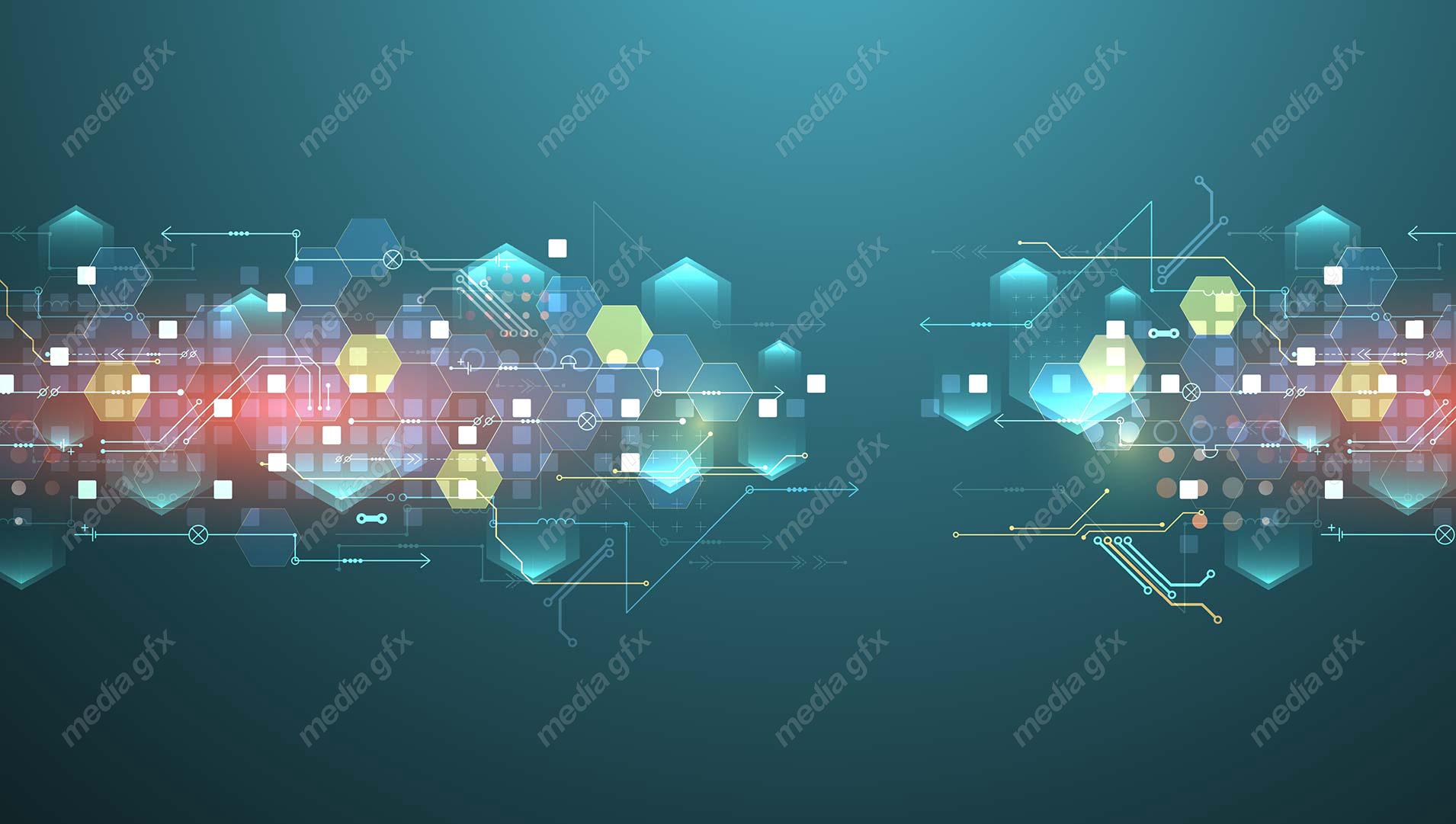 وکتور طرح پس زمینه تکنولوژی آینده مفهومی و انتزاعی MV000425