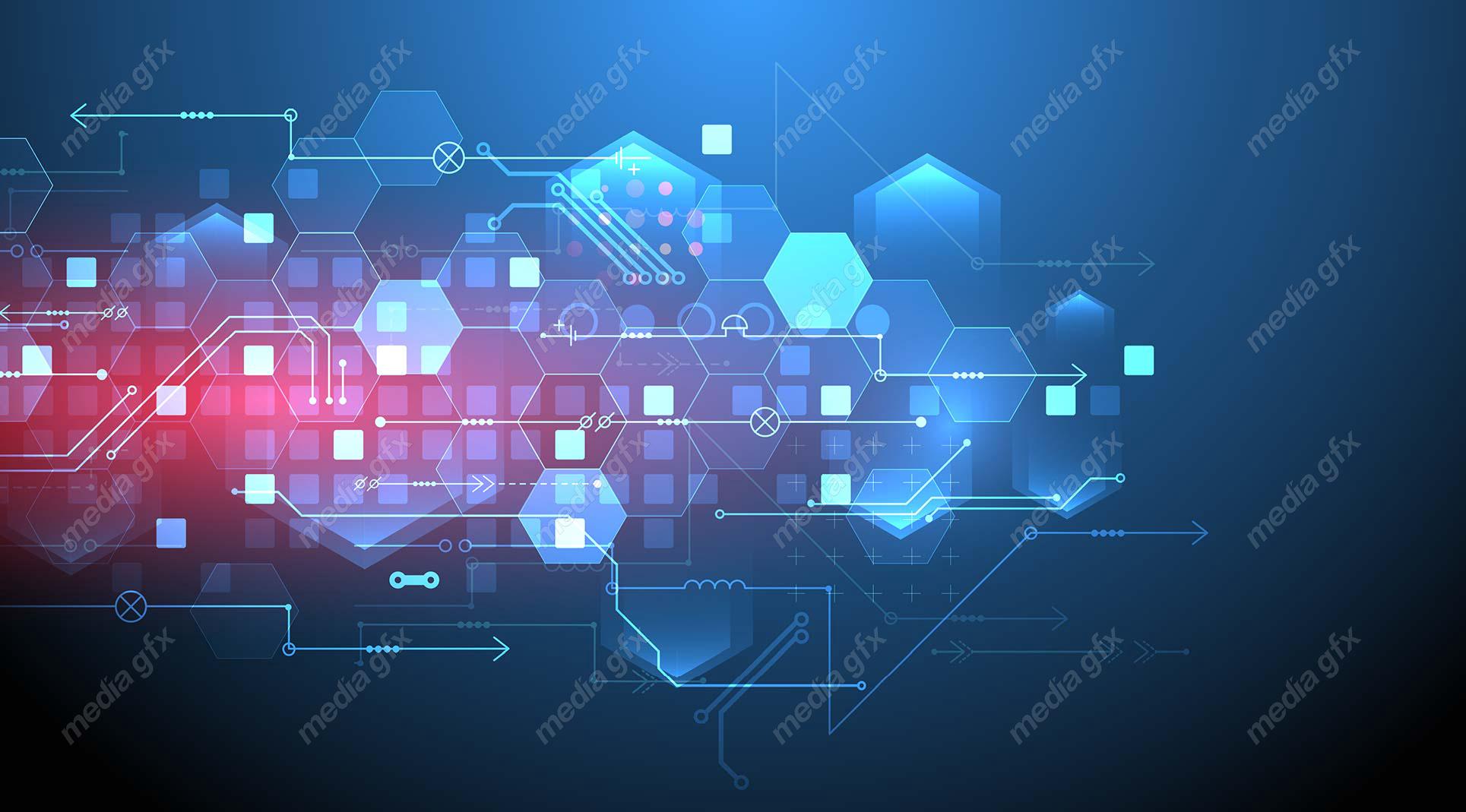 وکتور طرح پس زمینه تکنولوژی آینده مفهومی و انتزاعی MV000427