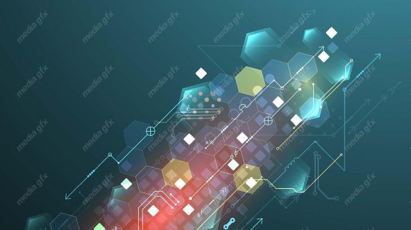 وکتور طرح پس زمینه تکنولوژی آینده مفهومی و انتزاعی MV000428