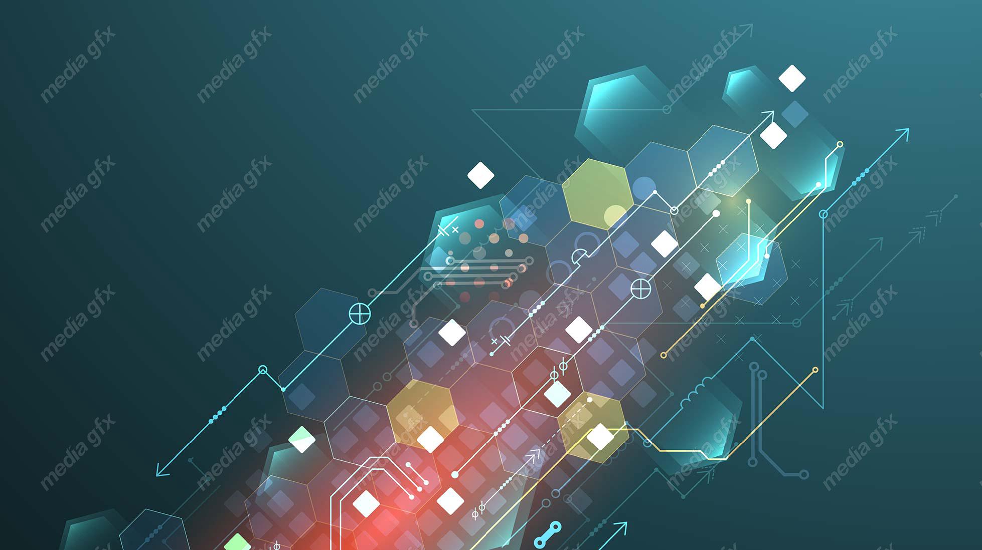 وکتور طرح پس زمینه تکنولوژی آینده مفهومی و انتزاعی MV000428