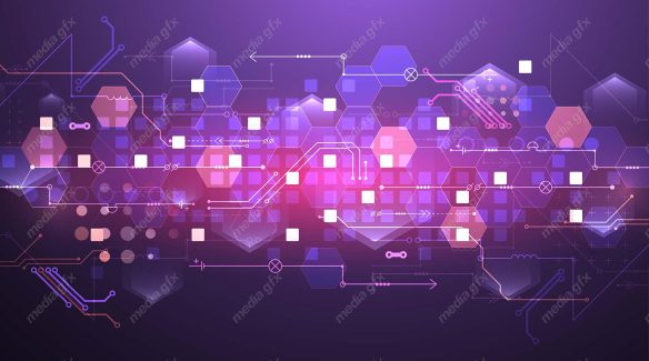 وکتور طرح پس زمینه تکنولوژی آینده مفهومی و انتزاعی MV000430