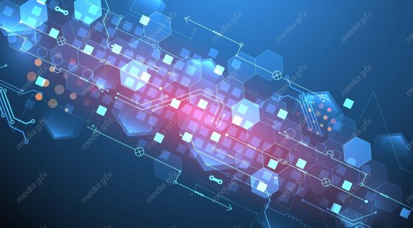 وکتور طرح پس زمینه تکنولوژی آینده مفهومی و انتزاعی MV000433