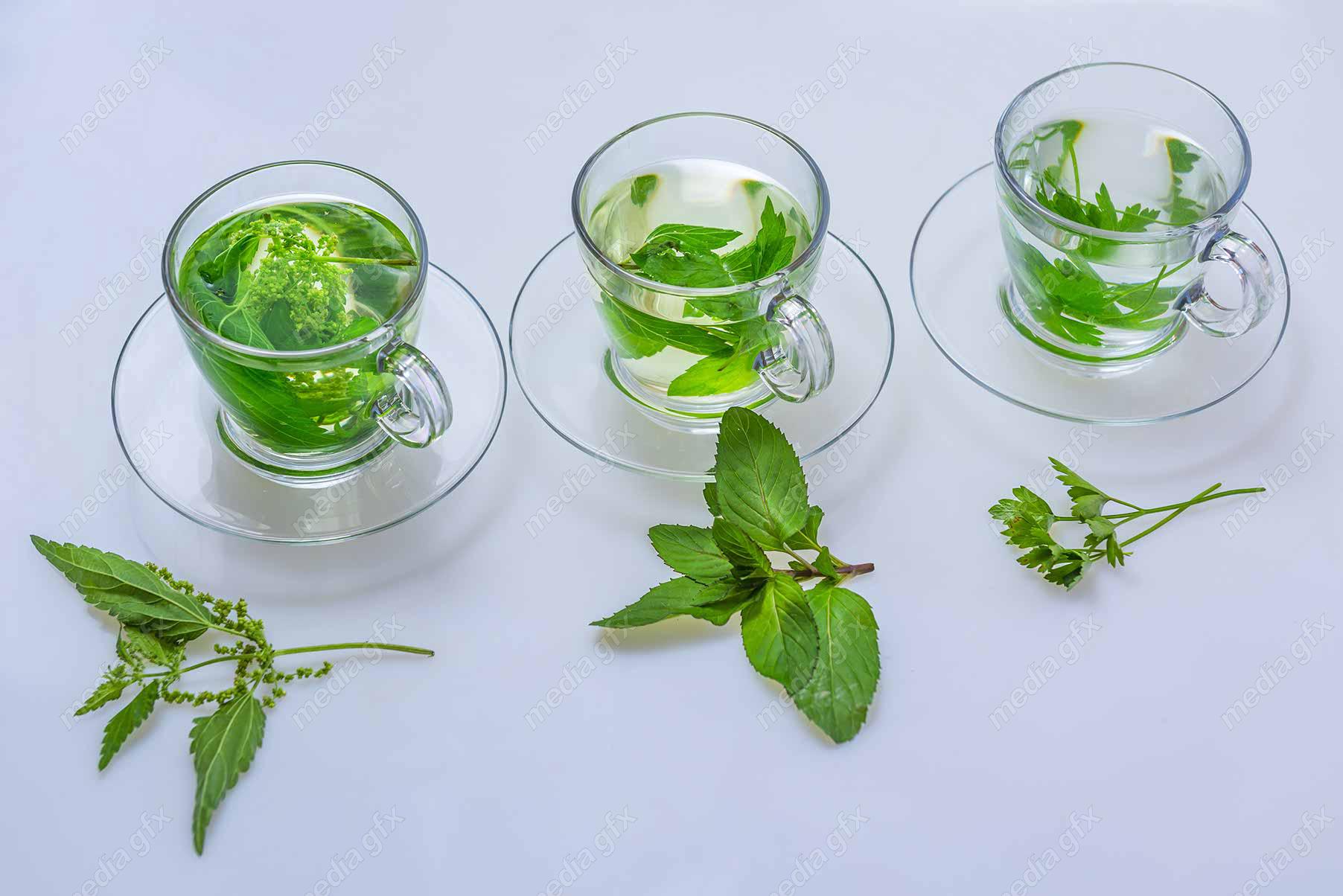 عکس با کیفیت دمنوش در فنجان شیشه ای MJ000495