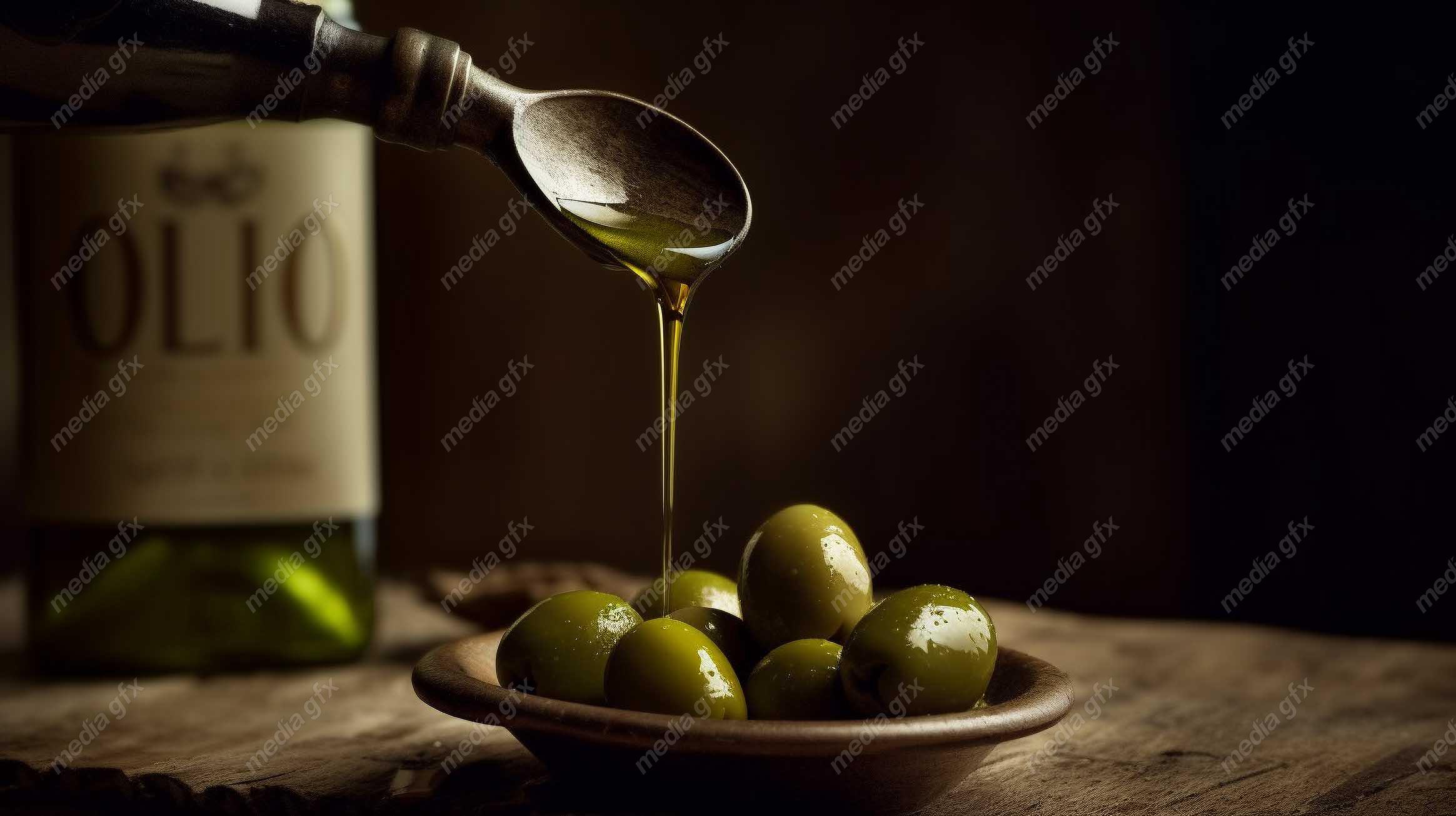 عکس با کیفیت زیتون و روغن زیتون MJ000833