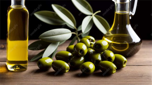 عکس با کیفیت زیتون و روغن زیتون MJ000834