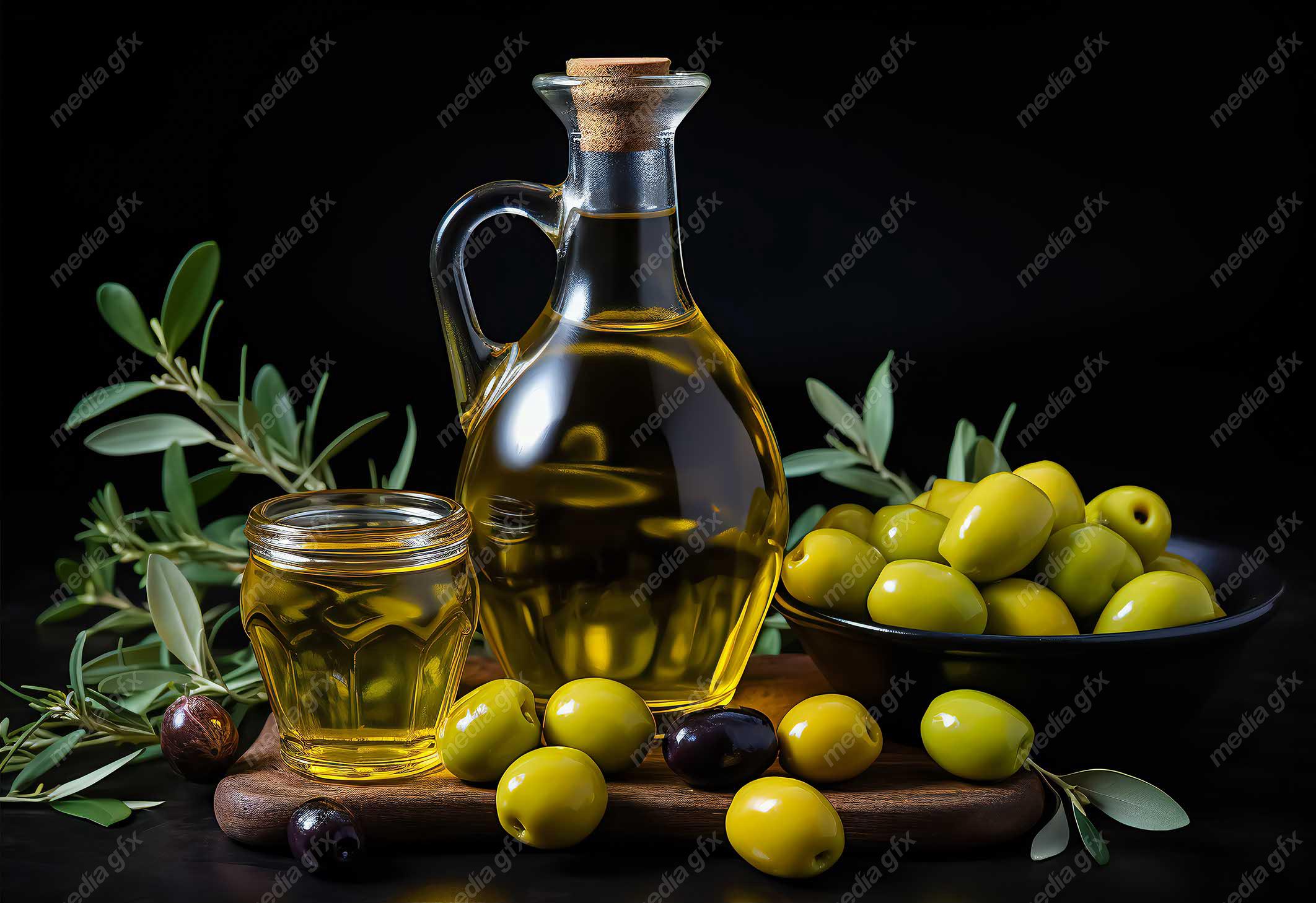 عکس با کیفیت زیتون و روغن زیتون MJ000840