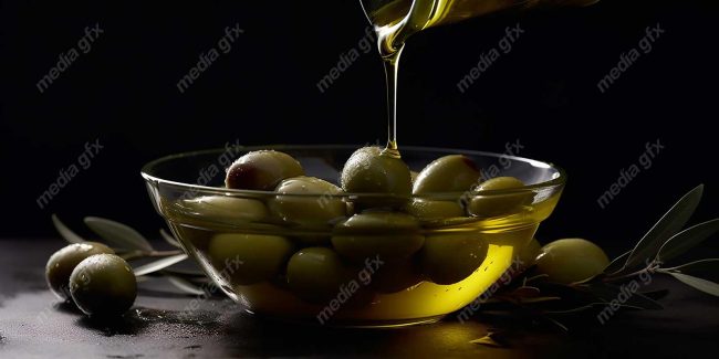 عکس با کیفیت زیتون و روغن زیتون MJ000845