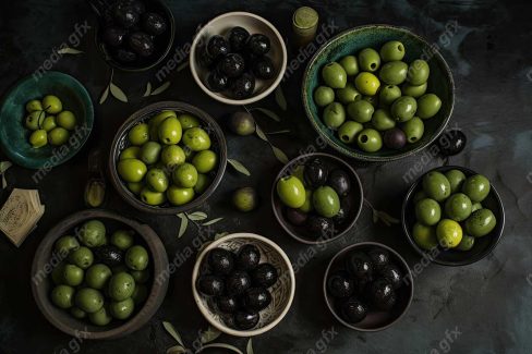 عکس با کیفیت زیتون و روغن زیتون MJ000849