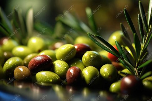 عکس با کیفیت زیتون و روغن زیتون MJ000855