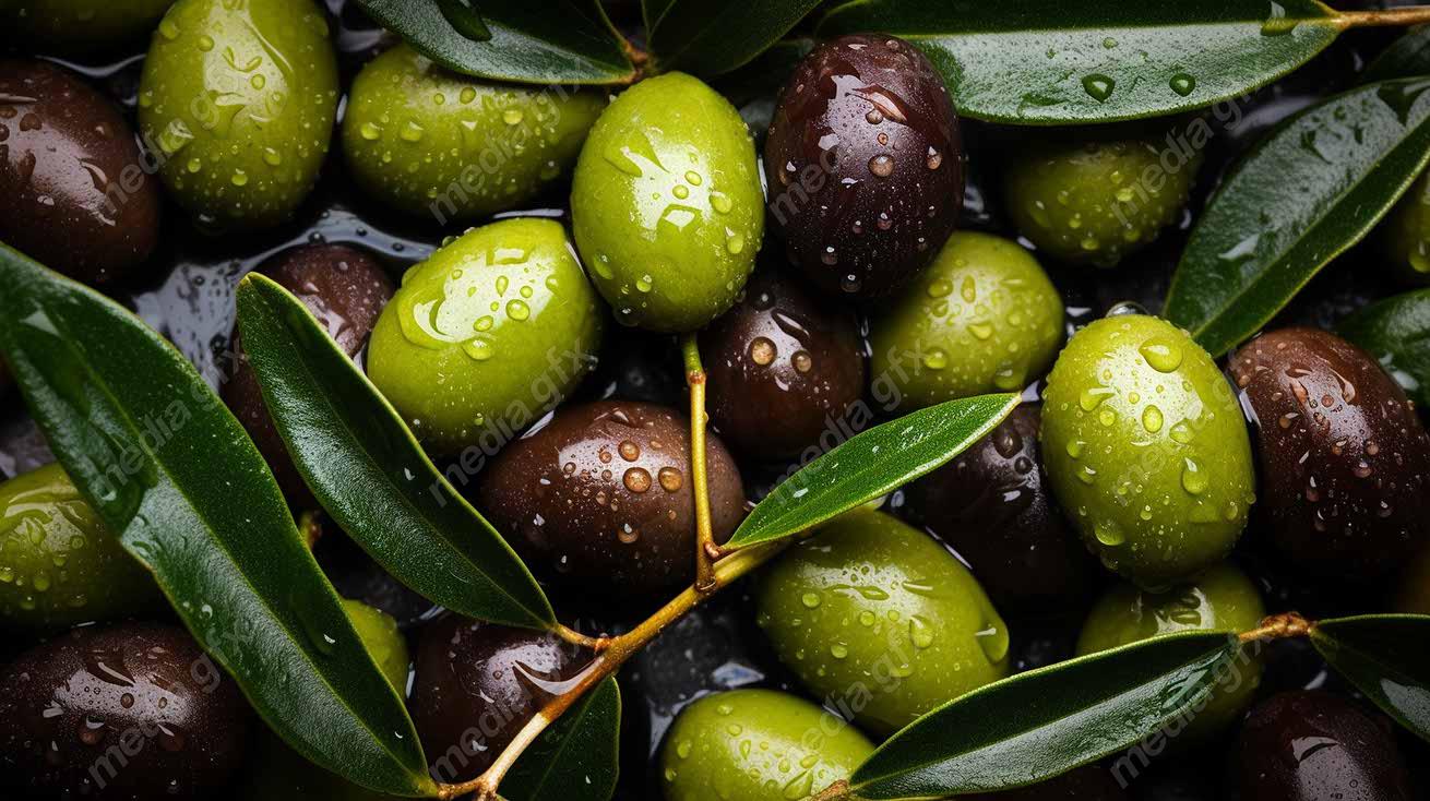 عکس با کیفیت زیتون و روغن زیتون MJ000856