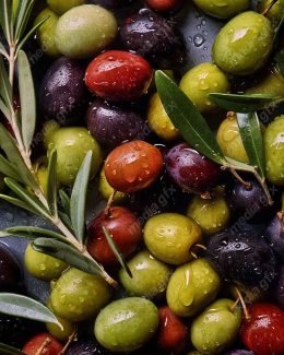 عکس با کیفیت زیتون و روغن زیتون MJ000857