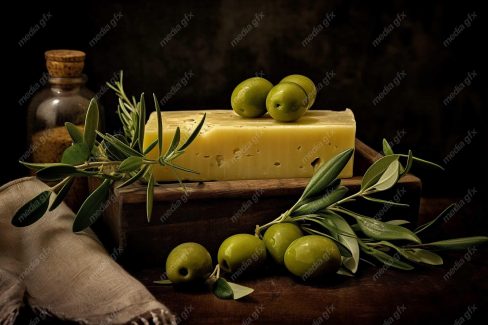 عکس با کیفیت زیتون و روغن زیتون MJ000864