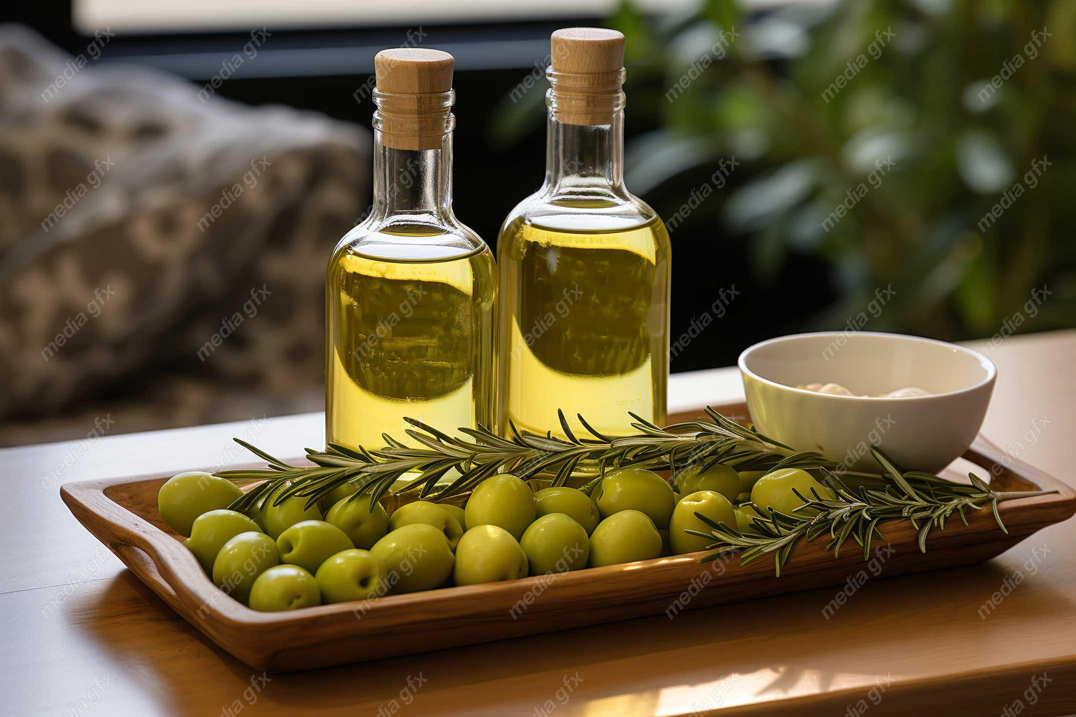 عکس با کیفیت زیتون و روغن زیتون MJ000889