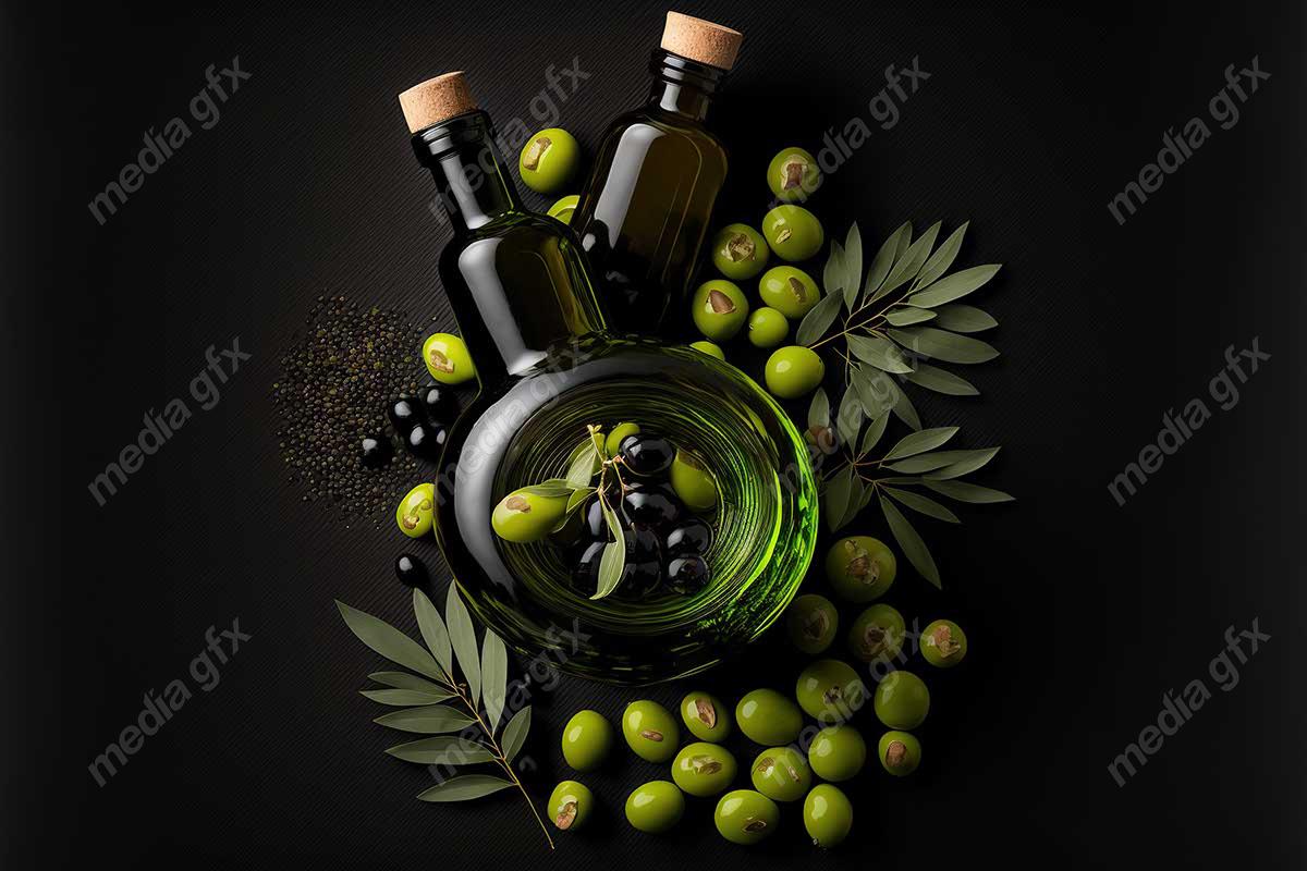 عکس با کیفیت زیتون و روغن زیتون MJ000894