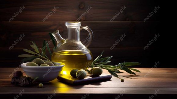 عکس با کیفیت زیتون و روغن زیتون MJ000898