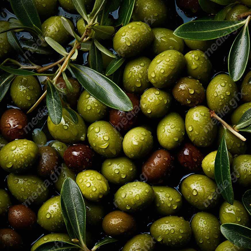 عکس با کیفیت زیتون و روغن زیتون MJ000919