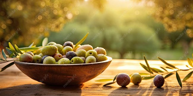 عکس با کیفیت زیتون و روغن زیتون MJ000921