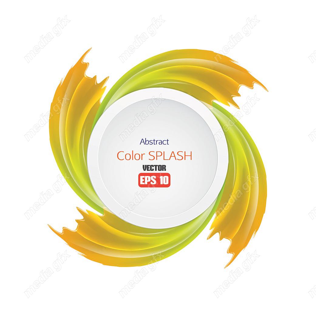 وکتور براش رنگی و پاشش رنگ انتزاعی MV000939