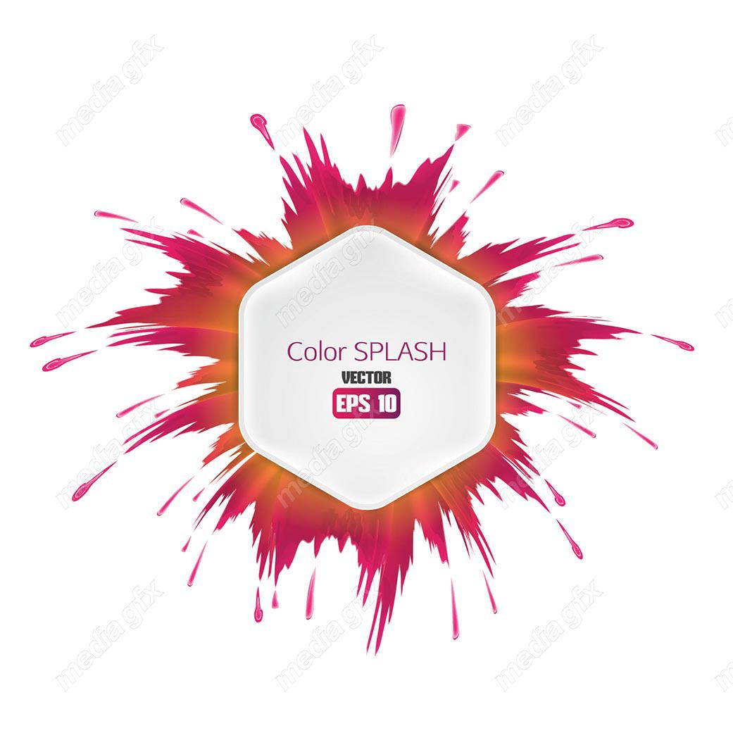 وکتور براش رنگی و پاشش رنگ انتزاعی MV000940