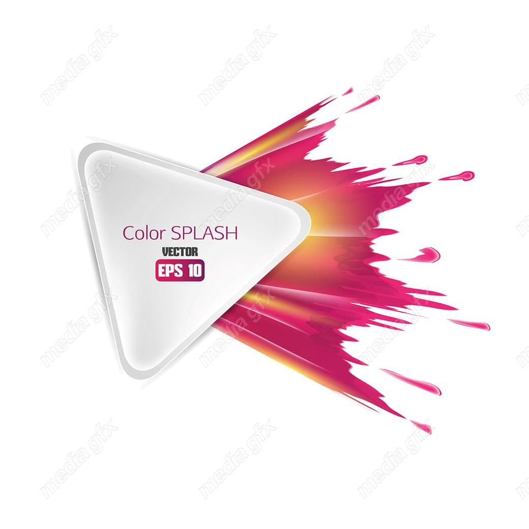 وکتور براش رنگی و پاشش رنگ انتزاعی MV000941