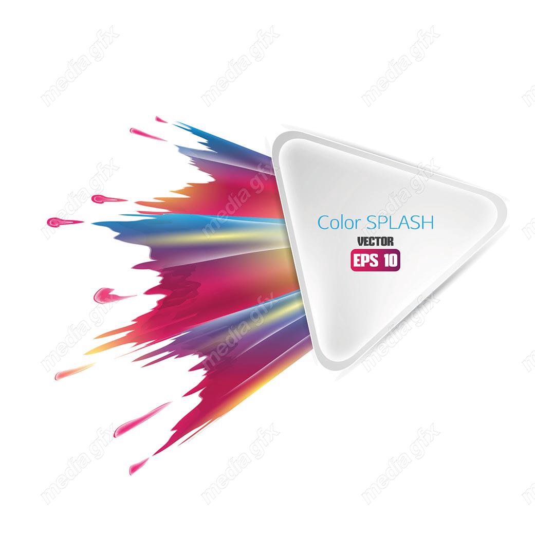 وکتور براش رنگی و پاشش رنگ انتزاعی MV000942