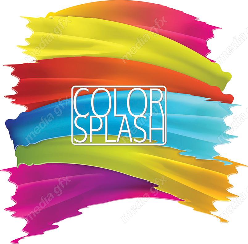 وکتور براش رنگی و پاشش رنگ انتزاعی MV000943