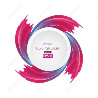 وکتور براش رنگی و پاشش رنگ انتزاعی MV000947