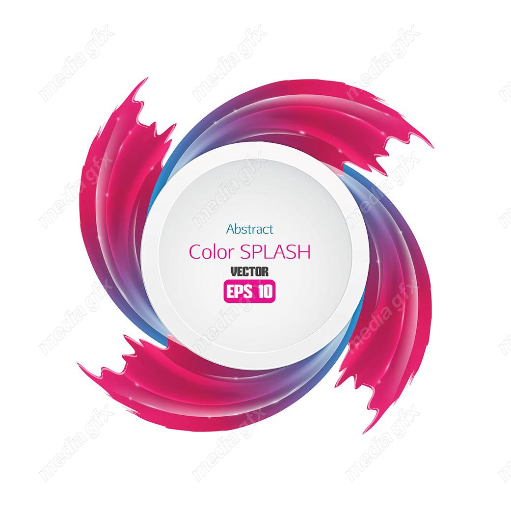 وکتور براش رنگی و پاشش رنگ انتزاعی MV000947