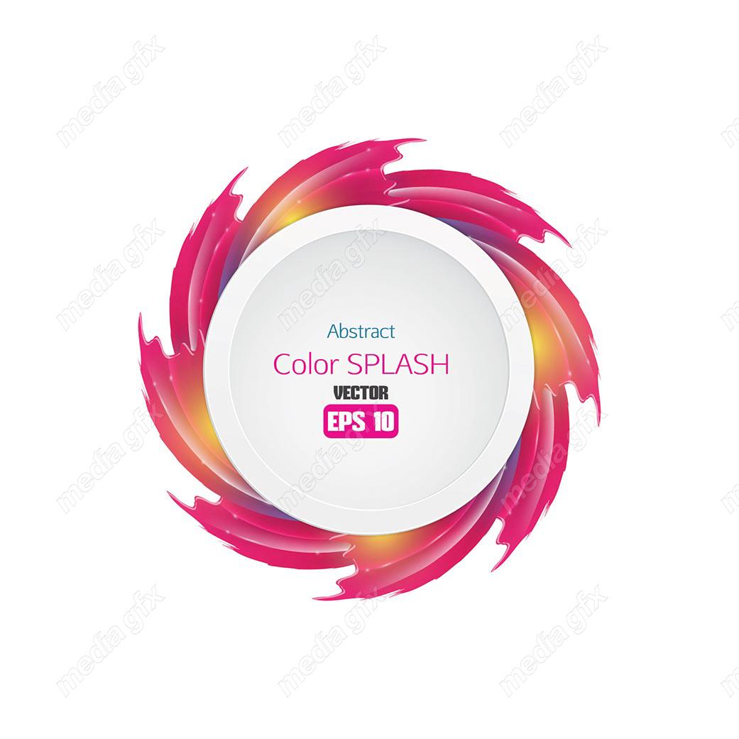 وکتور براش رنگی و پاشش رنگ انتزاعی MV000948