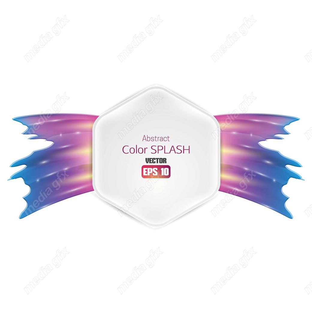 وکتور براش رنگی و پاشش رنگ انتزاعی MV000954