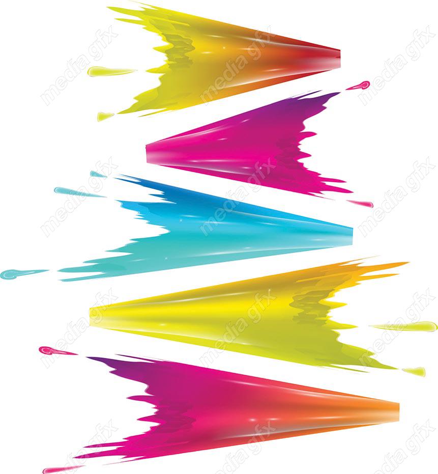 وکتور براش رنگی و پاشش رنگ انتزاعی MV000960
