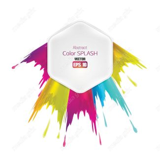 وکتور براش رنگی و پاشش رنگ انتزاعی MV000961