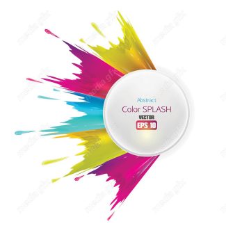 وکتور براش رنگی و پاشش رنگ انتزاعی MV000966