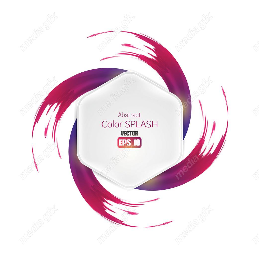 وکتور براش رنگی و پاشش رنگ انتزاعی MV000967