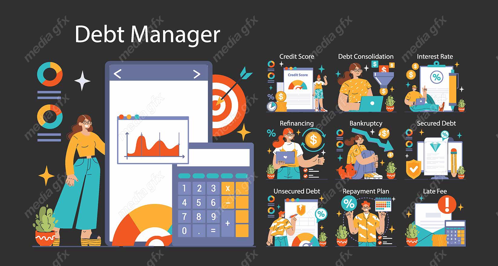 وکتور وام، پس انداز، مشاوره مالی و امور بانکی MV000971