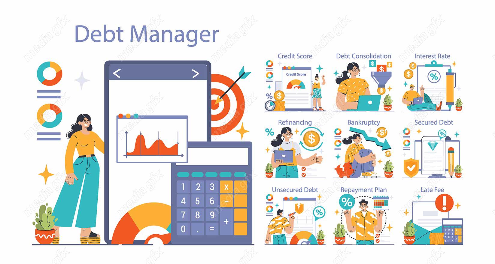 وکتور وام، پس انداز، مشاوره مالی و امور بانکی MV000974