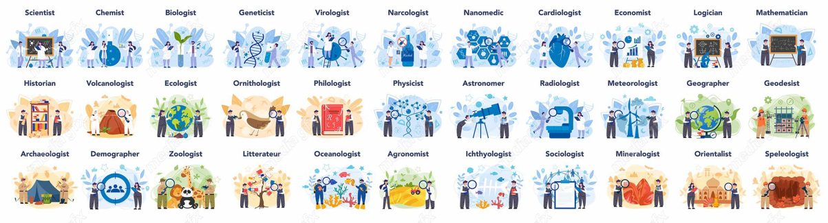 وکتور دانشمند در حال آزمایش روی گونه های مختلف گیاهی و جانوری MV000999