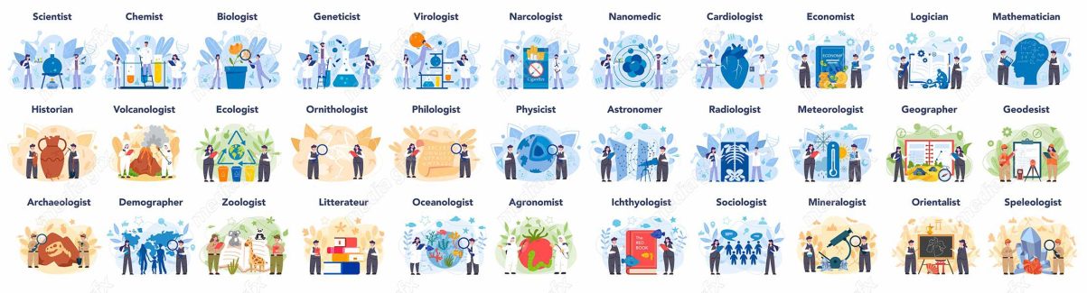 وکتور دانشمند در حال آزمایش روی گونه های مختلف گیاهی و جانوری MV001000