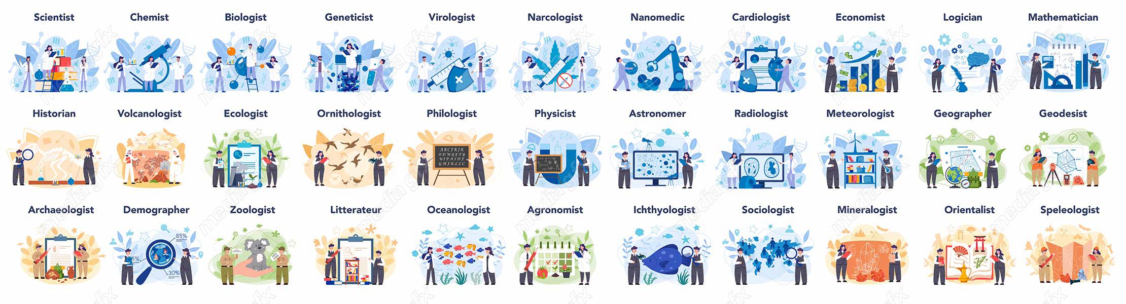 وکتور دانشمند در حال آزمایش روی گونه های مختلف گیاهی و جانوری MV001001