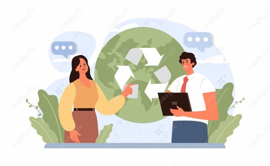 وکتور صرفه جویی، بازیافت و احترم به محیط زیست MV001002