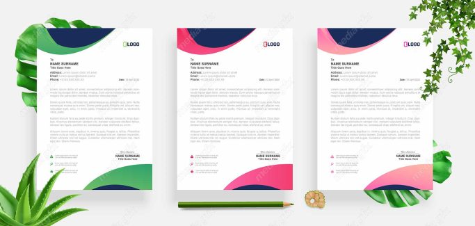 دانلود رایگان وکتور طرح سربرگ و پابرگ اداری شیک و زیبا MV001035