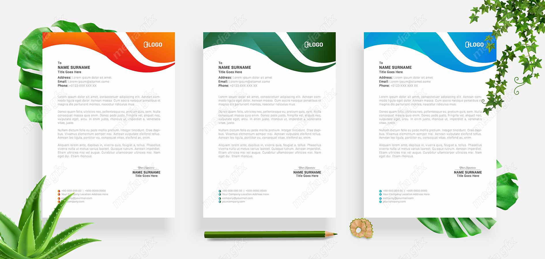 دانلود رایگان وکتور طرح سربرگ و پابرگ اداری شیک و زیبا MV001036