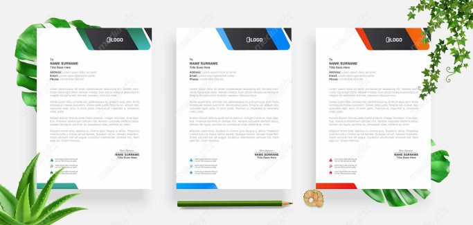 دانلود رایگان وکتور طرح سربرگ و پابرگ اداری شیک و زیبا MV001038