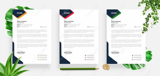 دانلود رایگان وکتور طرح سربرگ و پابرگ اداری شیک و زیبا MV001040