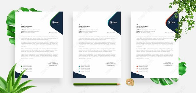 دانلود رایگان وکتور طرح سربرگ و پابرگ اداری شیک و زیبا MV001041