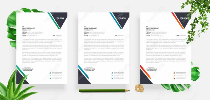 دانلود رایگان وکتور طرح سربرگ و پابرگ اداری شیک و زیبا MV001042