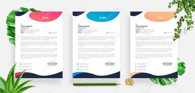 دانلود رایگان وکتور طرح سربرگ و پابرگ اداری شیک و زیبا MV001048